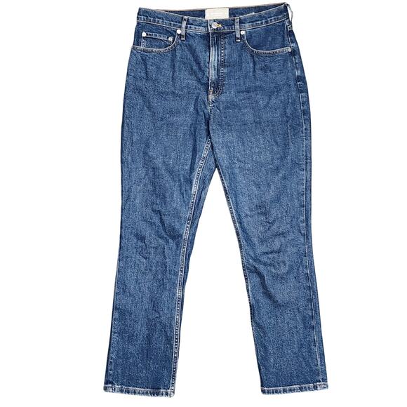 Everlane Original Cheeky Jean Straight High Rise Dark Wash 30 Regular Stretchy - Picture 1 of 10